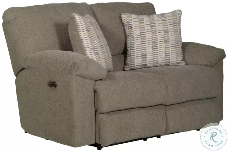 Tyler Pewter Power Reclining 60" Loveseat