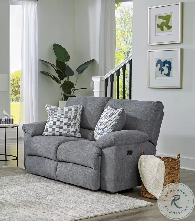 Tyler Stonewash Power Reclining Loveseat