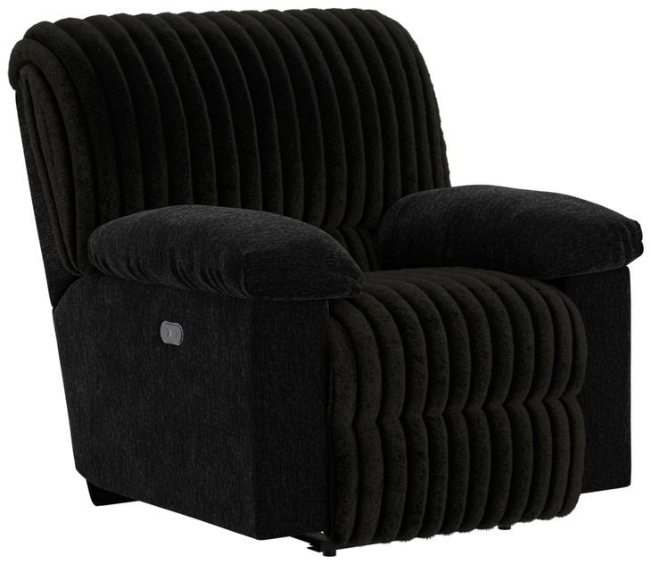 Comet Black Lay Flat Power Recliner with USB Charging