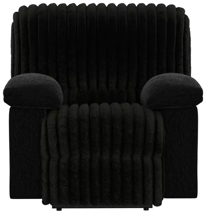 Comet Black Lay Flat Power Recliner with USB Charging