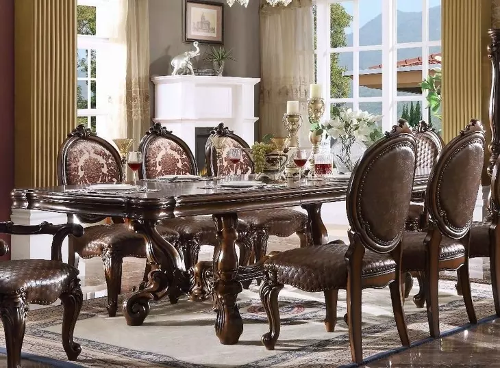 Versailles Cherry 120" Extendable Rectangular Dining Table