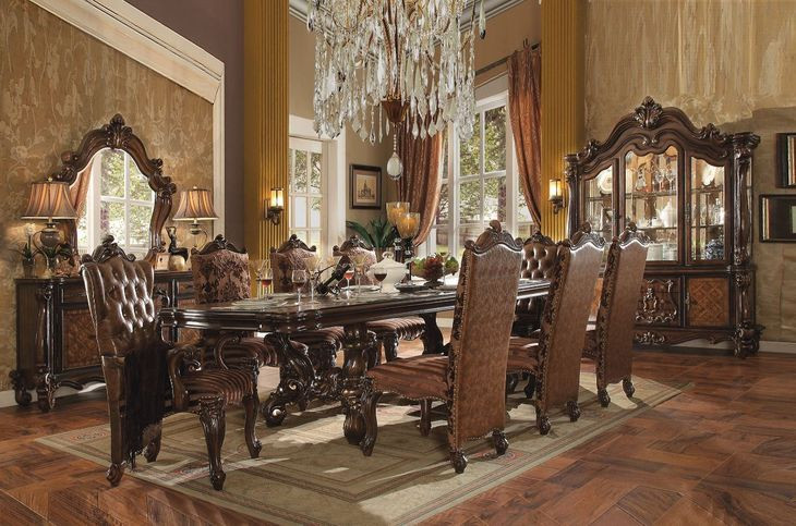 Versailles Cherry 120" Extendable Rectangular Dining Room Set