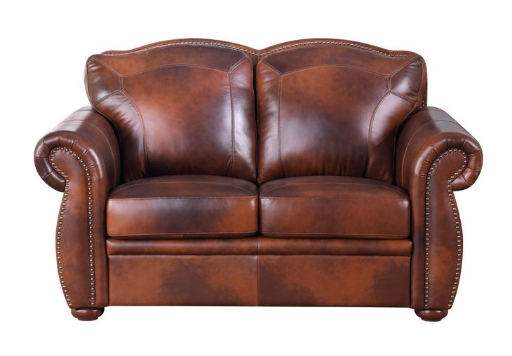 Arizona Marco Leather 66" Loveseat with Nailhead Trim