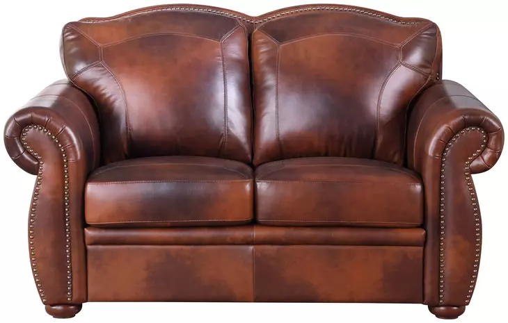 Arizona Marco Leather 66" Loveseat with Nailhead Trim