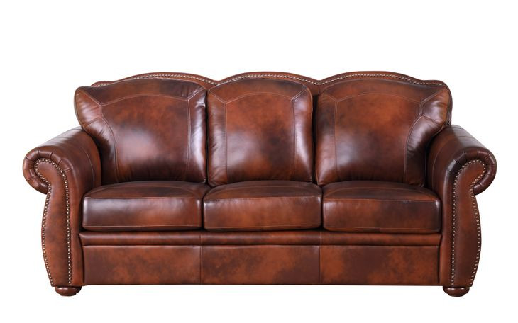 Arizona Marco Leather 89" Sofa with Nailhead Trim