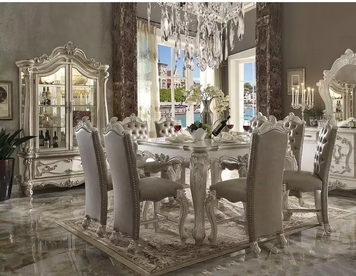 Versailles Bone White Counter Height Dining Room Set