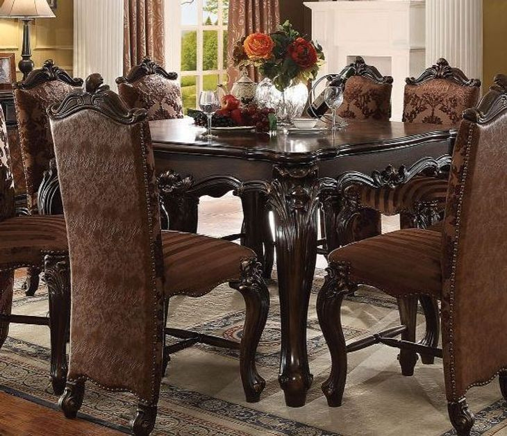 Versailles Cherry Oak 55" Square Counter Height Dining Room Set