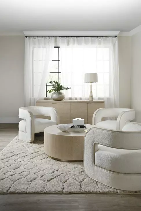 Cascade Lacquered Burlap Accent Chair