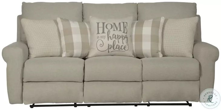 Westport Cement Lay Flat Power Reclining 85" Sofa