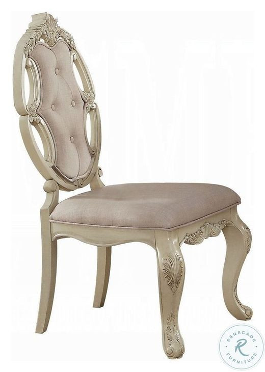 Ragenardus Antique White Side Chair Set of 2