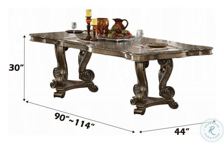 Ragenardus Vintage Oak 114" Extendable Rectangular Dining Table with Leaf