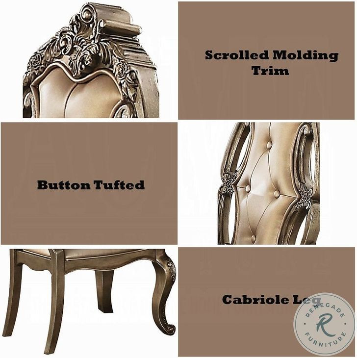 Ragenardus Synthetic Leather and Vintage Oak Arm Chair Set of 2