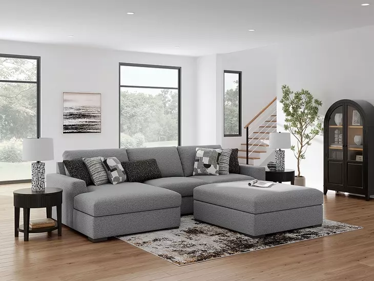 Bealton Salt and Pepper 3 Piece Sectional with LAF Chaise