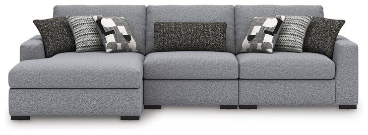 Bealton Salt and Pepper 3 Piece Sectional with LAF Chaise