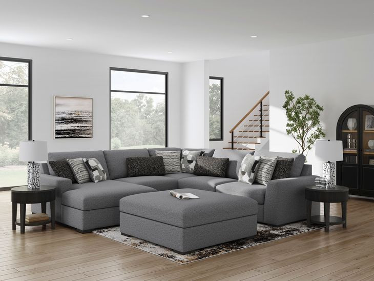 Bealton Salt and Pepper 5 Piece Sectional with LAF Chaise