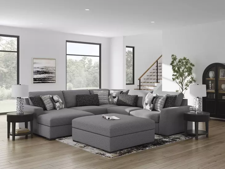 Bealton Salt and Pepper 5 Piece Sectional with LAF Chaise
