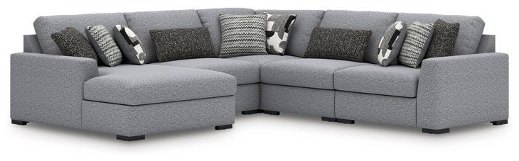 Bealton Salt and Pepper 5 Piece Sectional with LAF Chaise