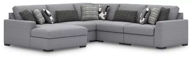 Bealton Salt and Pepper 5 Piece Sectional with LAF Chaise