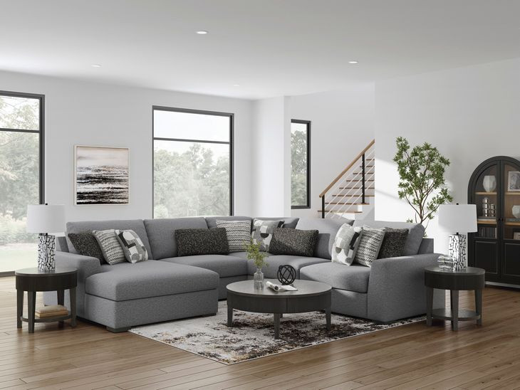 Bealton Salt and Pepper 5 Piece Sectional with LAF Chaise