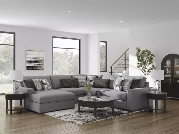 Bealton Salt and Pepper 5 Piece Sectional with LAF Chaise