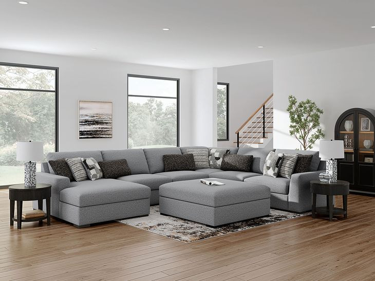 Bealton Salt and Pepper 6 Piece Sectional with LAF Chaise