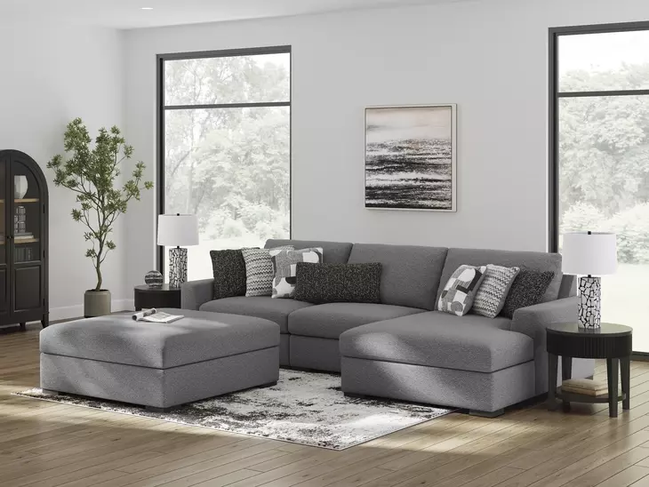 Bealton Salt and Pepper 3 Piece Sectional with RAF Chaise