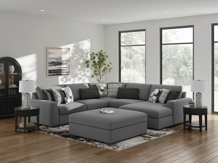Bealton Salt and Pepper 5 Piece Sectional with RAF Chaise