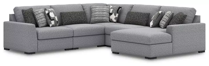 Bealton Salt and Pepper 5 Piece Sectional with RAF Chaise