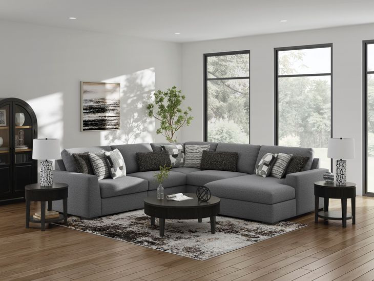 Bealton Salt and Pepper 5 Piece Sectional with RAF Chaise