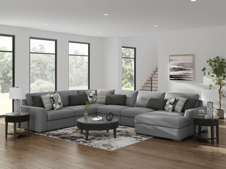 Bealton Salt and Pepper 6 Piece Sectional with RAF Chaise