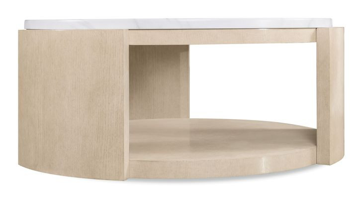 Westwood Light Brown and White Volakas Stone Top Cocktail Table