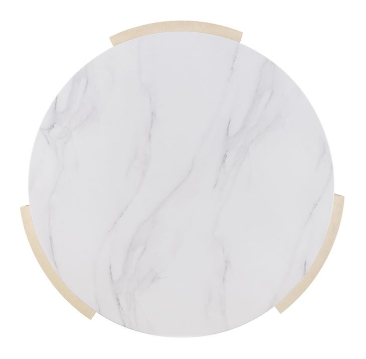 Westwood Light Brown and White Volakas Stone Top Cocktail Table