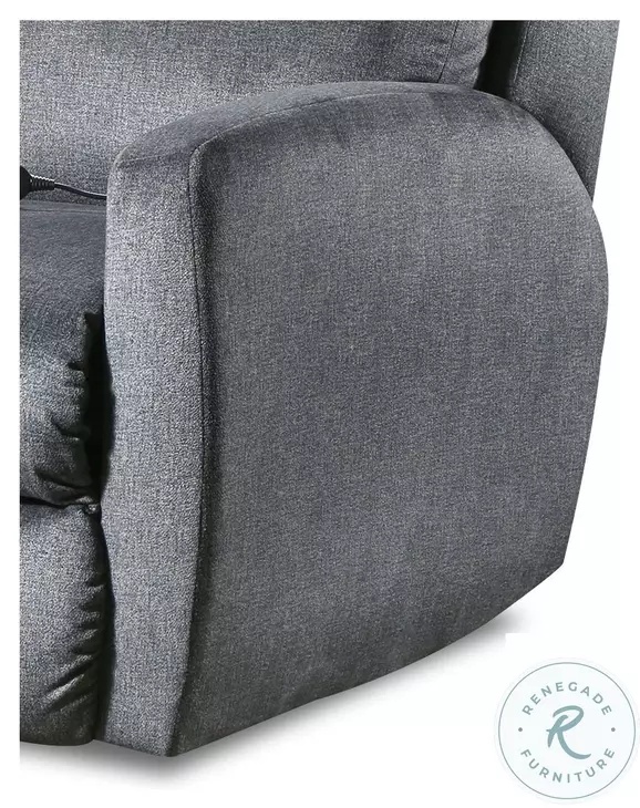 Primo Cyber Space Charcoal Power Headrest Wall Hugger Recliner with SoCozi Massage