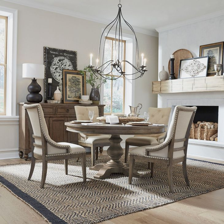 Heritage Rustic Haven Dusty Taupe Dining Table