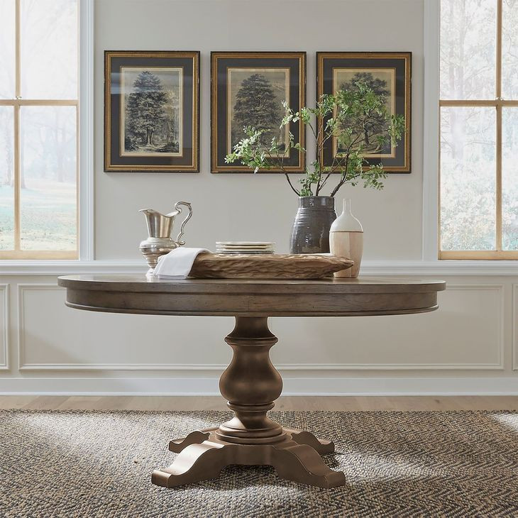 Americana Farmhouse Dusty Taupe Dining Table