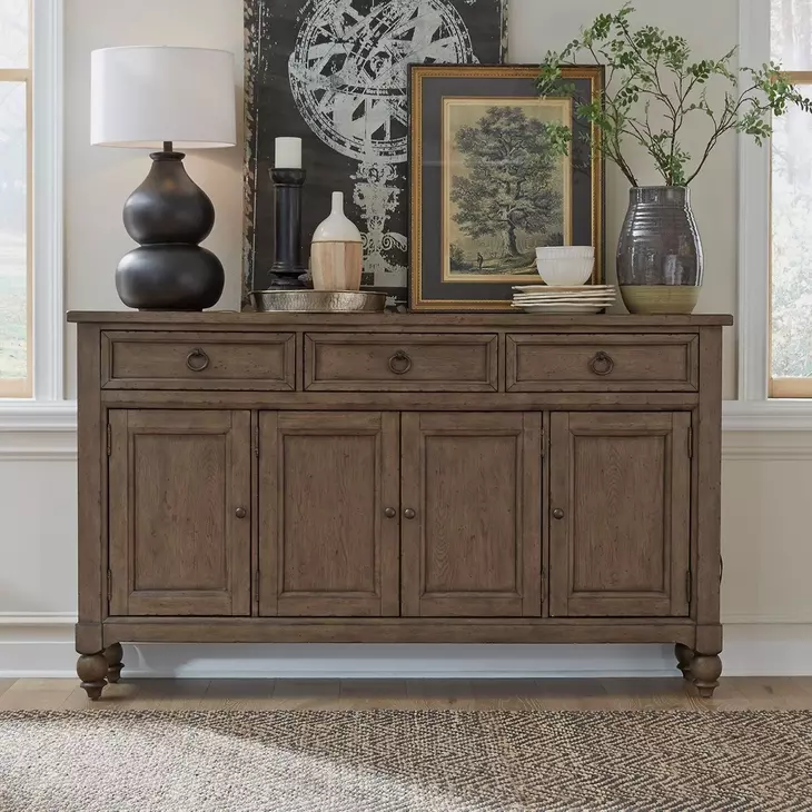 Heritage Rustic Haven Dusty Taupe Dining Room Set