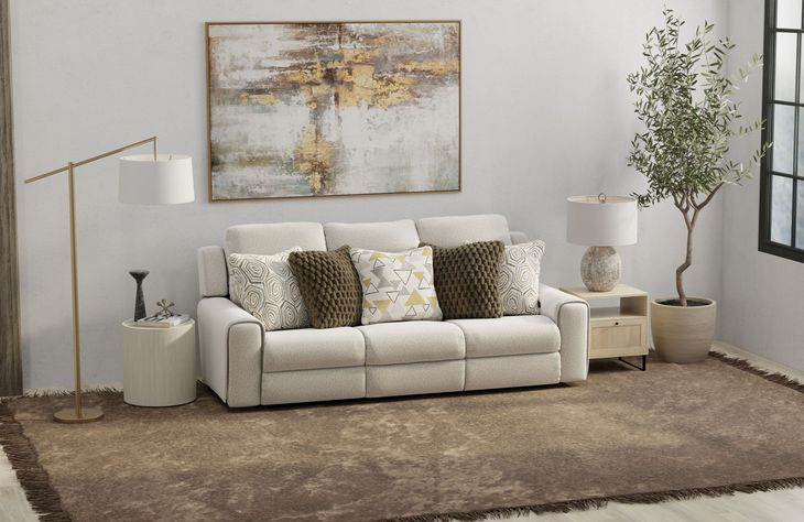 Micah Oatmeal 97" Deep Seat Power Reclining Sofa