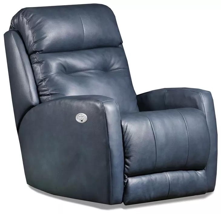 Bank Shot Horizon Leather Power Recliner with Power Headrest and USB Charging