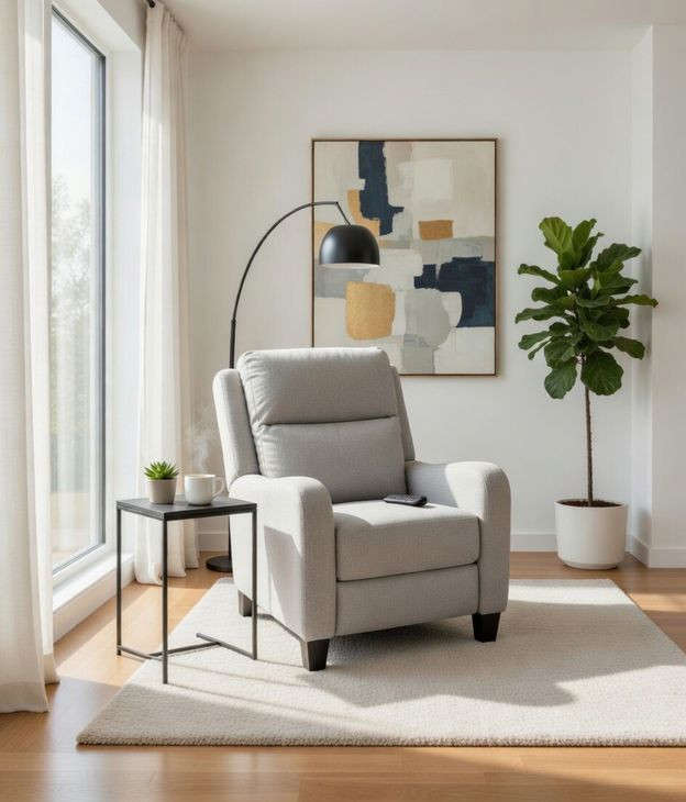 Prestige Halifax Dove Power Headrest Hi-Leg Recliner with USB