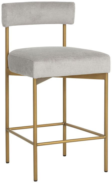 Astellan Polo Club Stone Performance Fabric Counter Height Stool