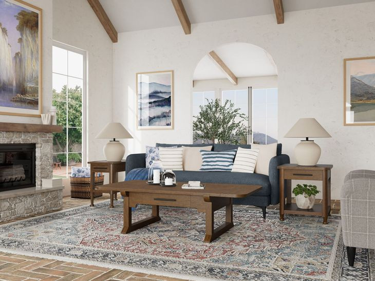 Calhoun Whiskey Oak Rectangular Occassional Table Set