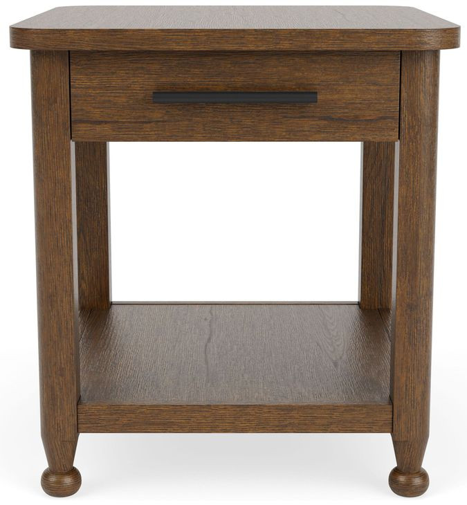 Calhoun Whiskey Oak Rectangular End Table