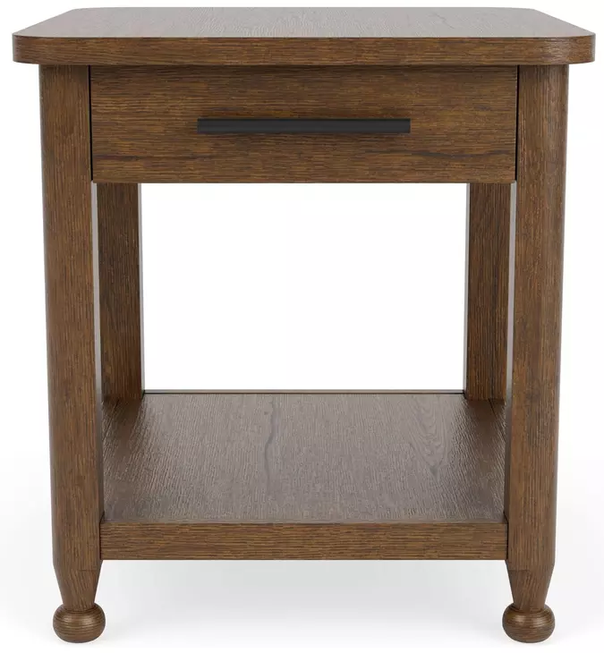 Calhoun Whiskey Oak Rectangular End Table