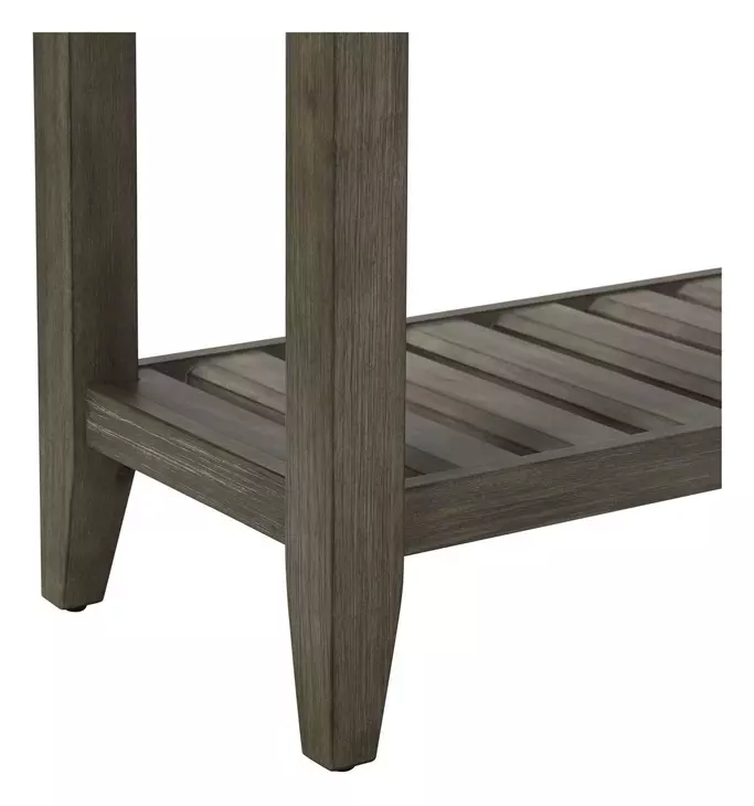 Edison Brownstone and White Marble Top Server