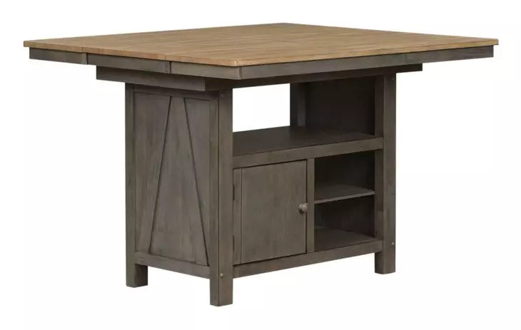 Harvest Fields Gray and Sandstone 7 Piece Extendable Gathering Dining Set