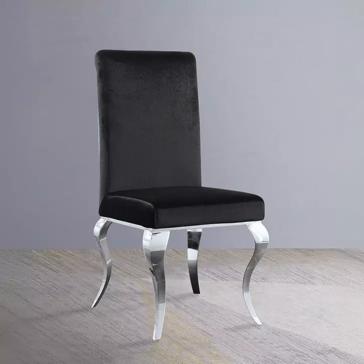 Fabiola Black Upholstered Side Chair Set of 2