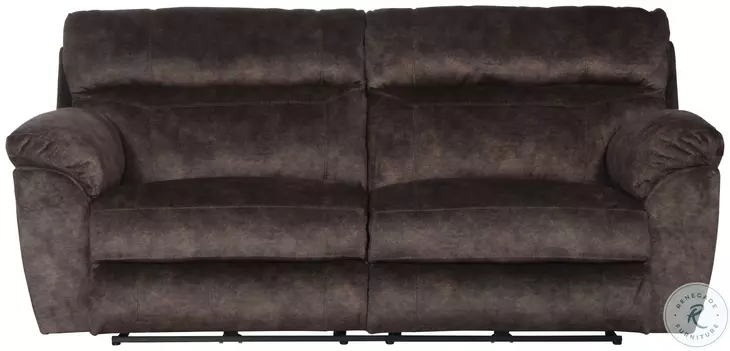 Sedona Mocha Lay Flat Power Reclining 91" Sofa With Power Headrest