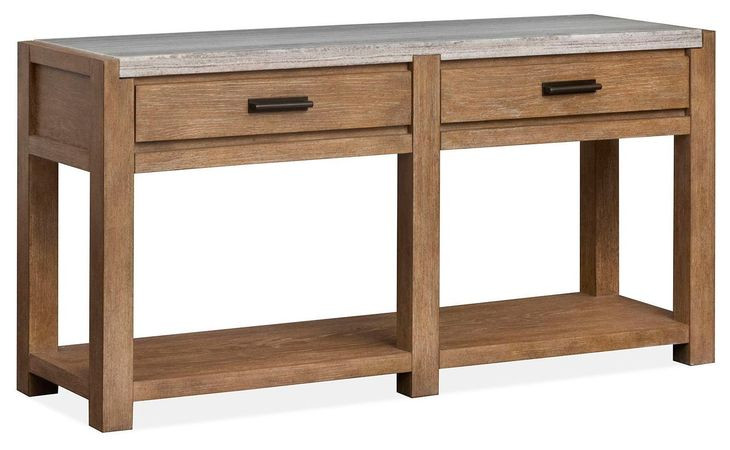 Plum Creek Sierra Brown Rectangular Sofa Table