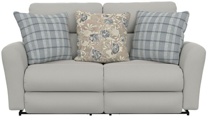 Chappy Linen Power Lay Flat Reclining Loveseat