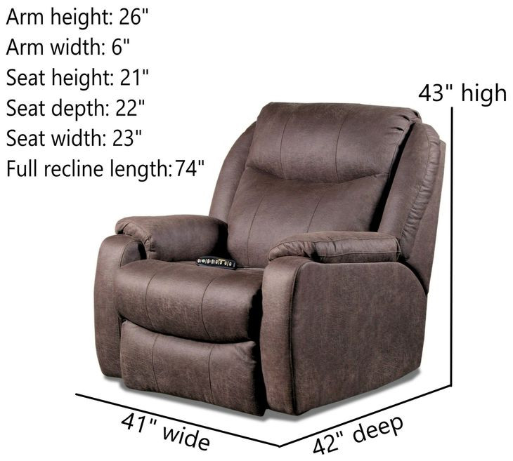 Hercules Bombshell Mocha Power Recliner with Heat and Massage